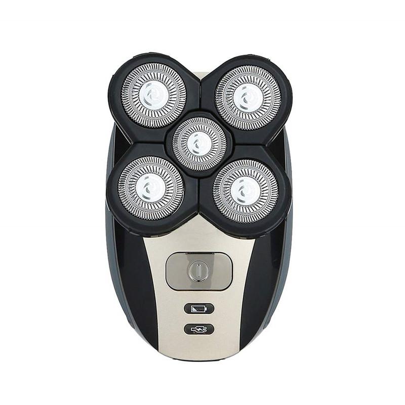 High Quality 5 in 1Multifunction 6 blade Portable rechargeable Wet Dry Mens Grooming electric waterproof face shaver for man