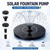 Solar Fountain Pump with 6 Nozzles Outdoor Water Fountain for Bird Bath Garden Pond Pool Aquarium Decoration