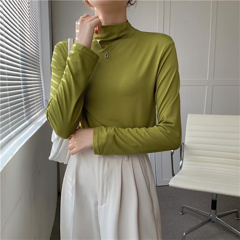 

Женская повседневная рубашка Slim Fit с полуворотом - свежий и теплый дизайн One Size 80-140 зелёный