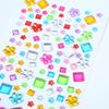 Children's 3D Crystal Gem Cartoon Stickers: Shiny Princess Rewards & Educational Stationery