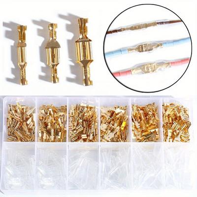 450Pcs Assorted Insulated Electrical Wire Terminal Crimp Connector Kit Spade Set