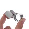 Metal Jewelry Magnifying Glass Mini Reading Magnifier 10-30X Pocket Loupe  Read Newspapers