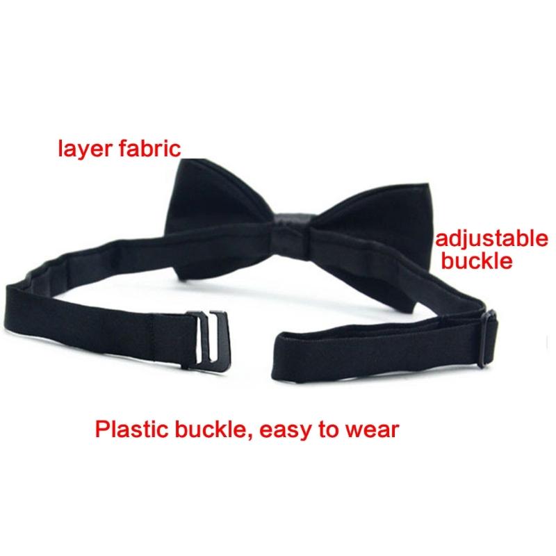 Children BowTie Solid Color Simple Buckle Closure Necktie For Holiday Special Event School Uniform All Matching Necktie