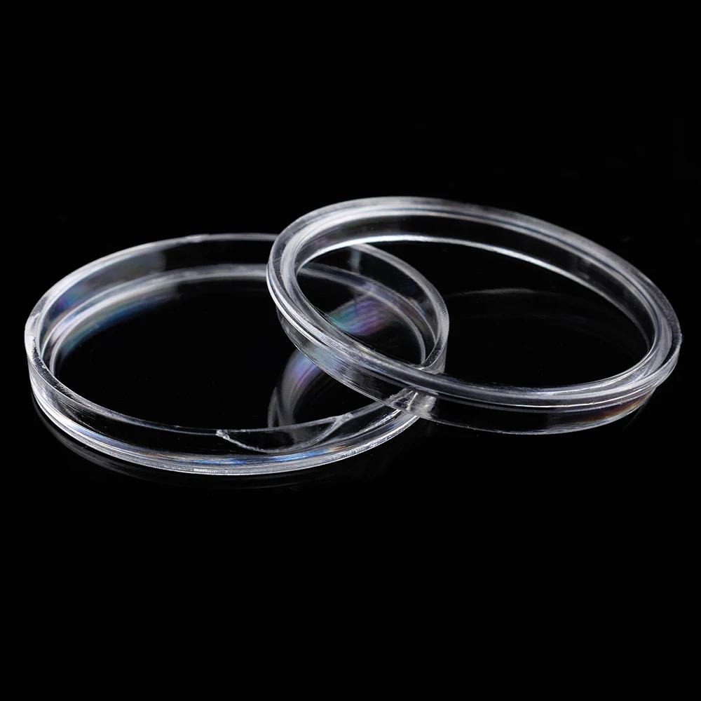 100Pcs 30mm Clear Coin Capsule Holder Case Transparent Commemorative Collectable Coin Storage Box Collection Supplies