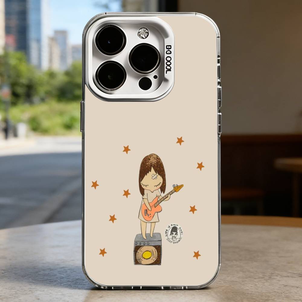 Süße Y-Yoshitomo Nara Hartschalen-Handyhülle für iPhone 16 15 14 13 12 11 Pro Max Plus 16E X XR XS Max stoßfest Vollschutz