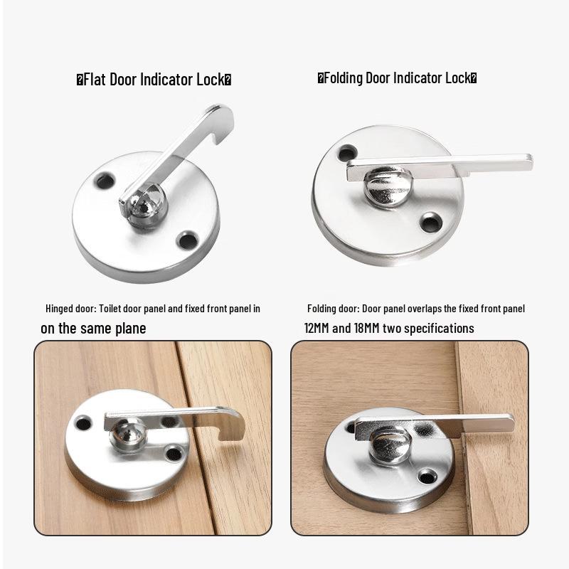 Nerezový indikátor veřejné toalety, dveřní zámek a klika