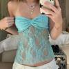 Slim Fit Lace Bra Camisole Streetwear Tube Tops Fashion Strapless Vest Tops  Female