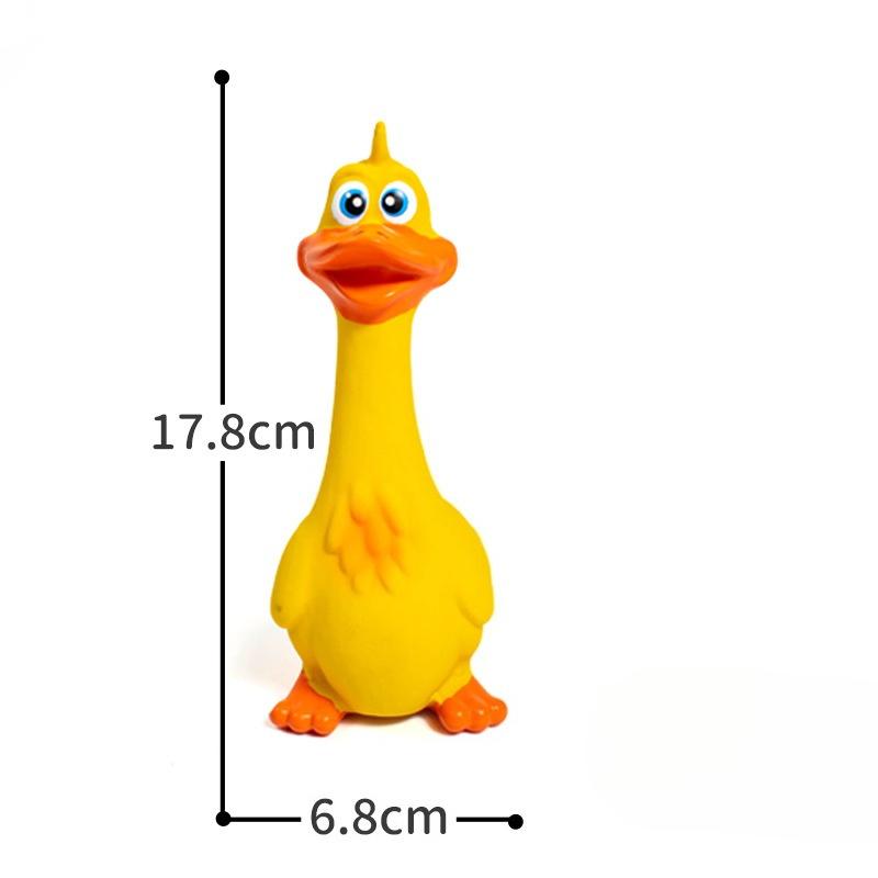 Pet Latex Toys - Weird-calling Standing Chicken with Big Beak - Duck with Latex Sound-producing, Durable and Bite-resistant Teeth-grinding Dog Toy