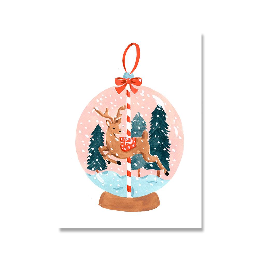 Weihnachten Schneemänner Singende Tänzerin Saisonale Wand Kunst Leinwand Malerei Nordic Poster Und Drucke Rentier Bilder Room Home Decor