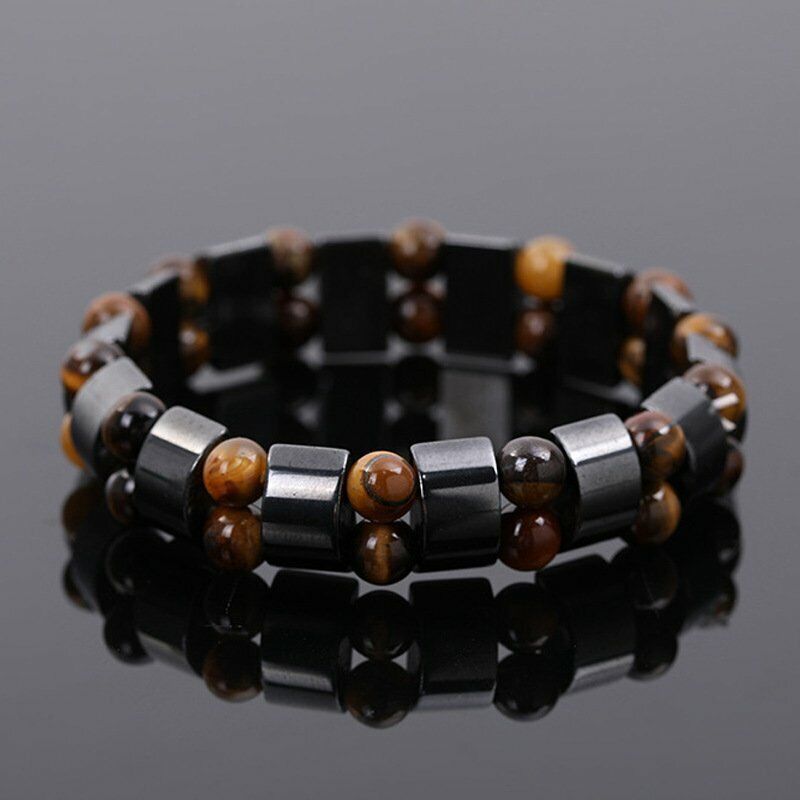 Double Tiger s Eye Bracelets Men Tiger Eye Charm Bracelets for Women Natural Energy Stone Bracelet Jewelry