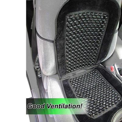 Cool Wooden Bead Seat Cover Nefes Alabilir Masaj Araba Yastığı Yaz Aylarında Siyah Wooden Beaded Plush Velvet Seat Cover Stresi Azaltır