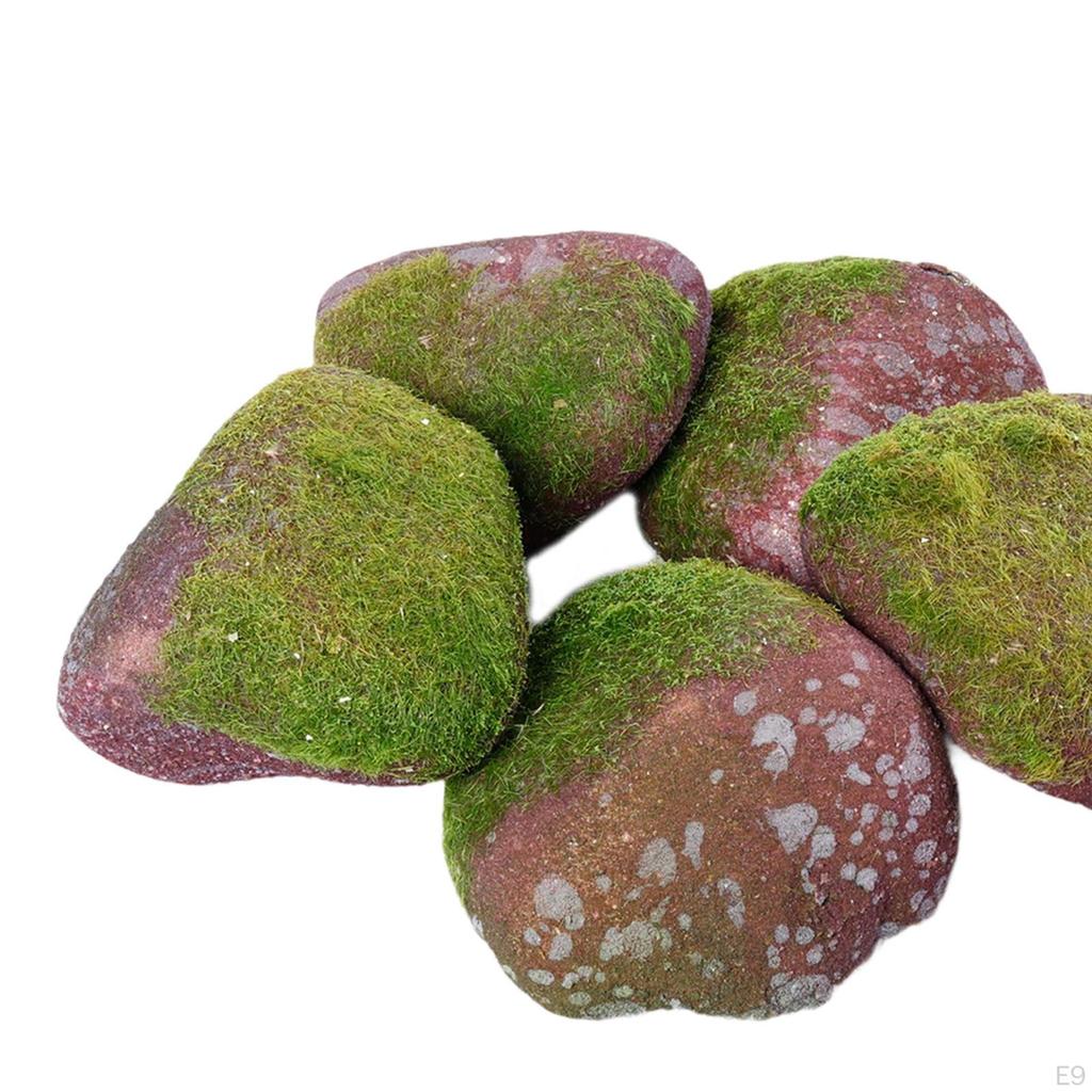 5 Artificial Fake Rocks for Garden Decoration, Diorama, Landscaping, Indoor And Outdoor