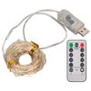 LED-Lichterkette 10 Meter 100 LEDs Lichterkette mit Fernbedienung 8 Modi USB-betrieben Wasserdichte Lichterkette für Schlafzimmer