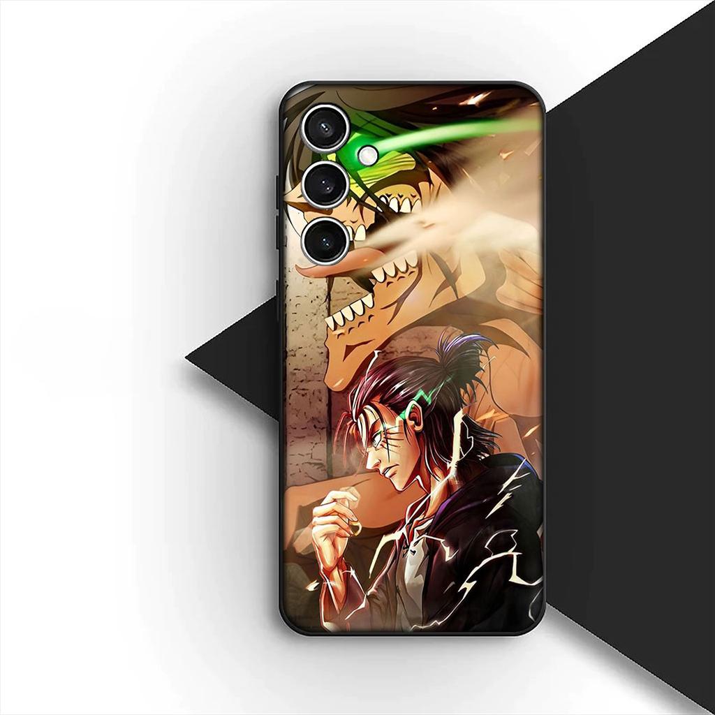 Casing for Samsung Galaxy S20 S22 S21 FE Ultra Plus A07 A17 A15 A16 A25 A57 A37 Phone Cover Soft Case Attack On Titan Anime Levi