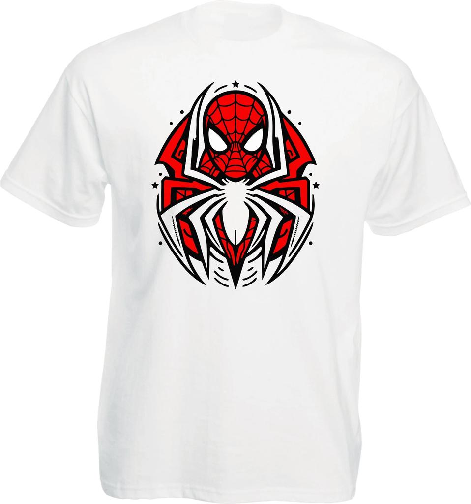 Spider-Man 100% Cotton T-shirt Mens Tees Top, Superhero Party Shirt, Tee, Unisex Adults Tee Top