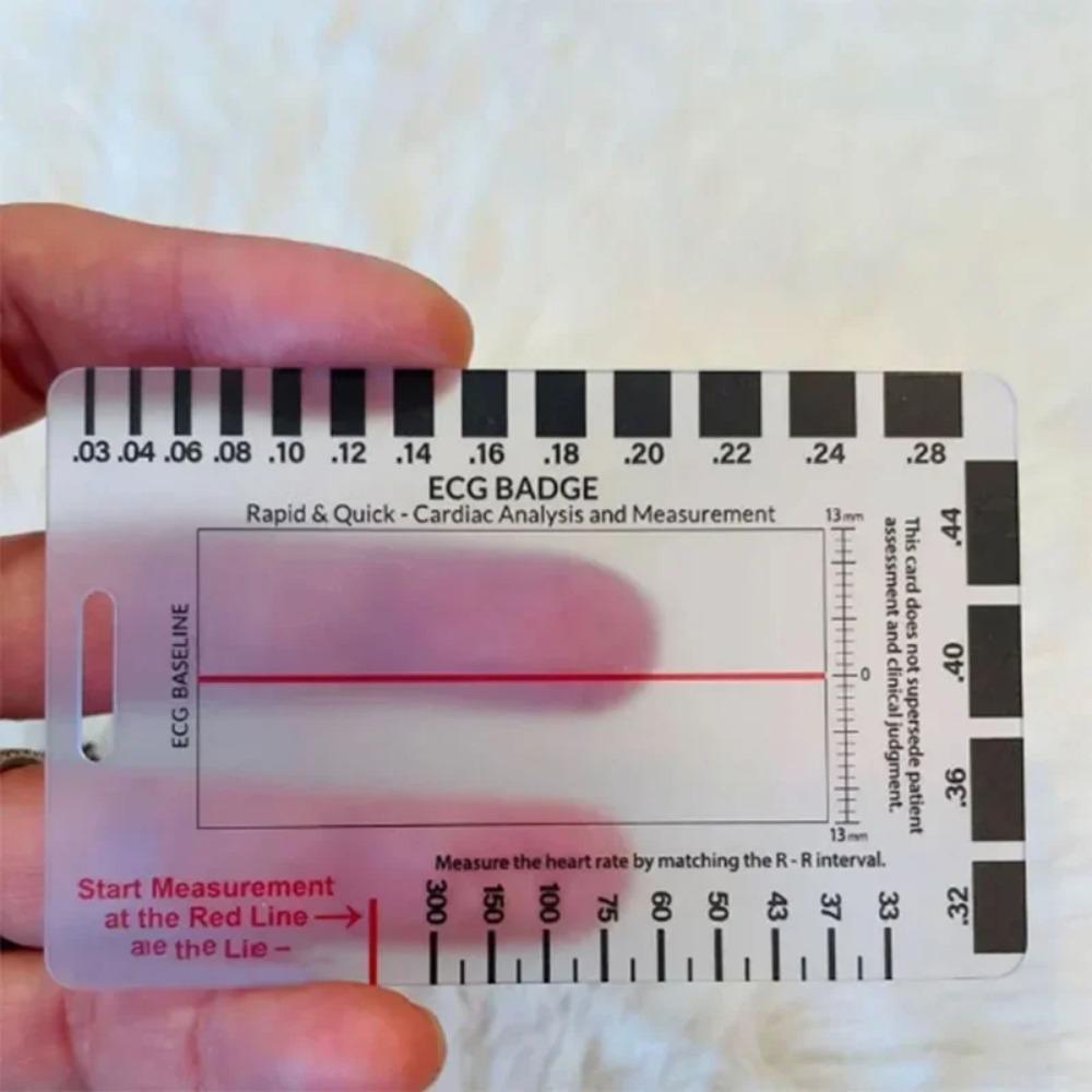 Precision Measurement Ecg/ekg Rhythm Pocket Card Measuring EKG Caliper  Household Tool