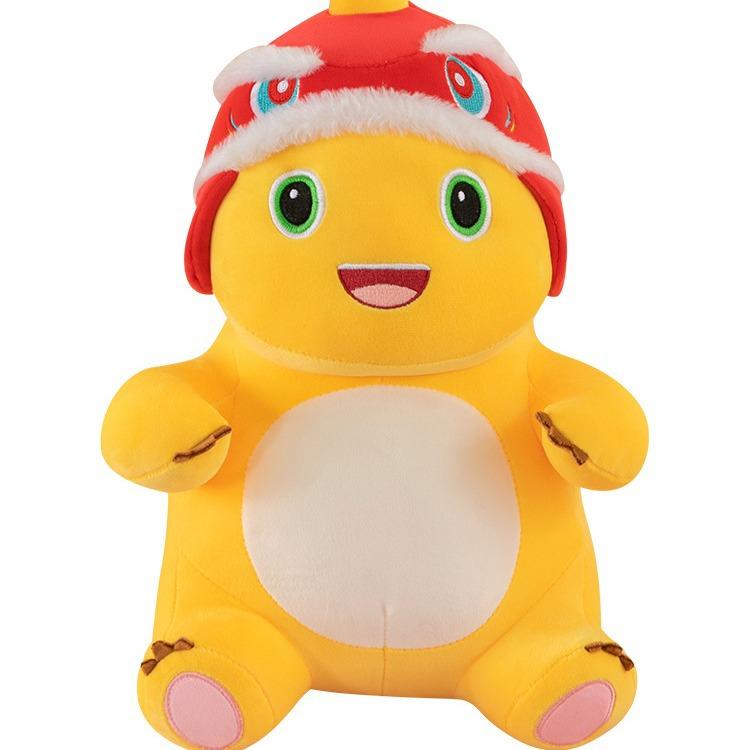 New Anime Cartoon Lion Dance Little Milk Dragon Doll Cute Dinosaur Stuffed Plush Toy Cute Doll Giving Girls Sleeping Pillow Gift