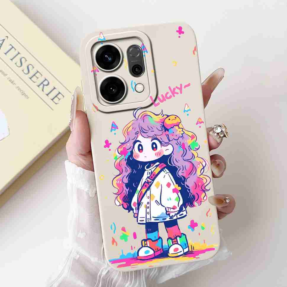 For Oppo Reno14 5G PLA110 Case Cute Rabbit Sunflower Soft Silicon Cover For Oppo Reno 14 CPH2737 6.59" Protective Cases Coque