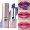 Magischer Farbwechsel-Lippenstift, Blau zu Rosa schimmernder Mood-Lippenbalsam, Wasserdicht feuchtigkeitsspendend langanhaltender Glitzer-Lippgloss Make-up