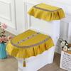 3 Pcs/set Soft Toilet Cover Home Decoration Toilet Seat Cover Water Tank Dust Cover European Style Lace Hem Toilet Cover