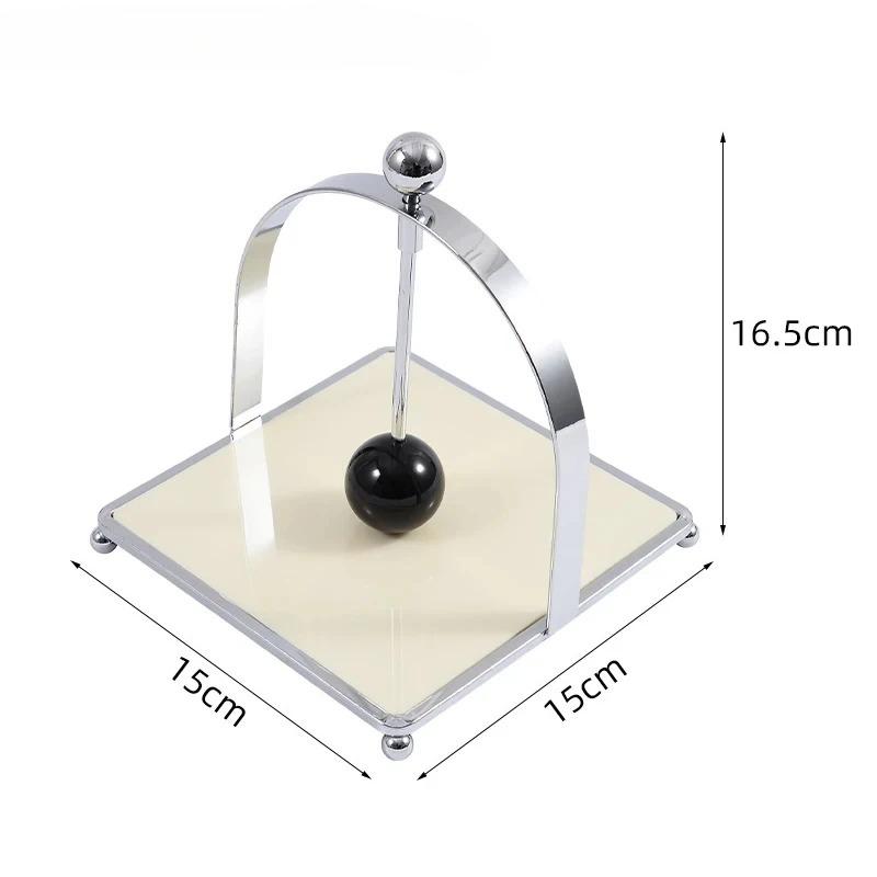 Mid-Century Light Luxury Square Paper Towel Holder Paper Towel Dispenser Tissue Paper Box Napkin Holder