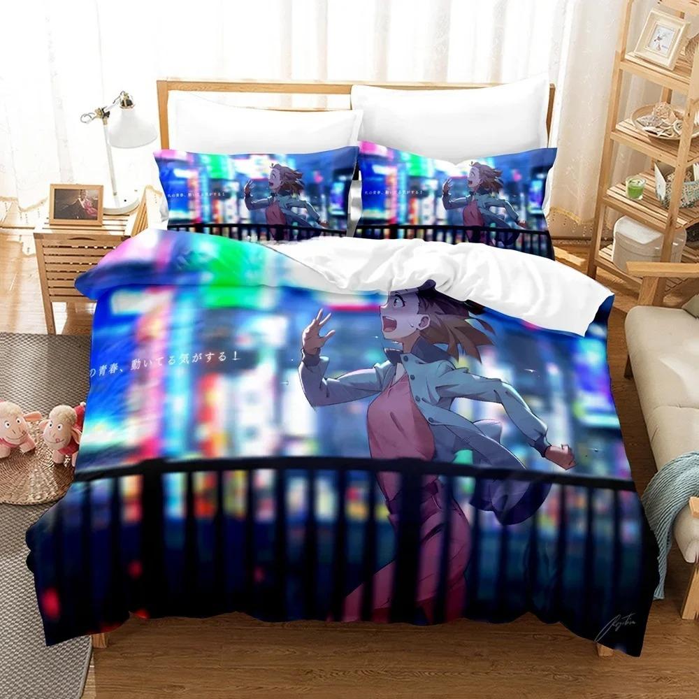 Anime A Place Further Than The Universe Bedding Set Single Twin Full Queen King Size Bed Set Adult Kid Bedroom Duvet cover Sets