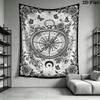 Compass Wall Tapestry Aesthetic Wall Hanging Printed Fabric Blanket Decorative Tapestries for Bedroom Living Room Home Decor