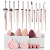 Pink 64-Piece Makeup Brush & Beauty Sponge Set – Complete Eyeshadow & Powder Tools