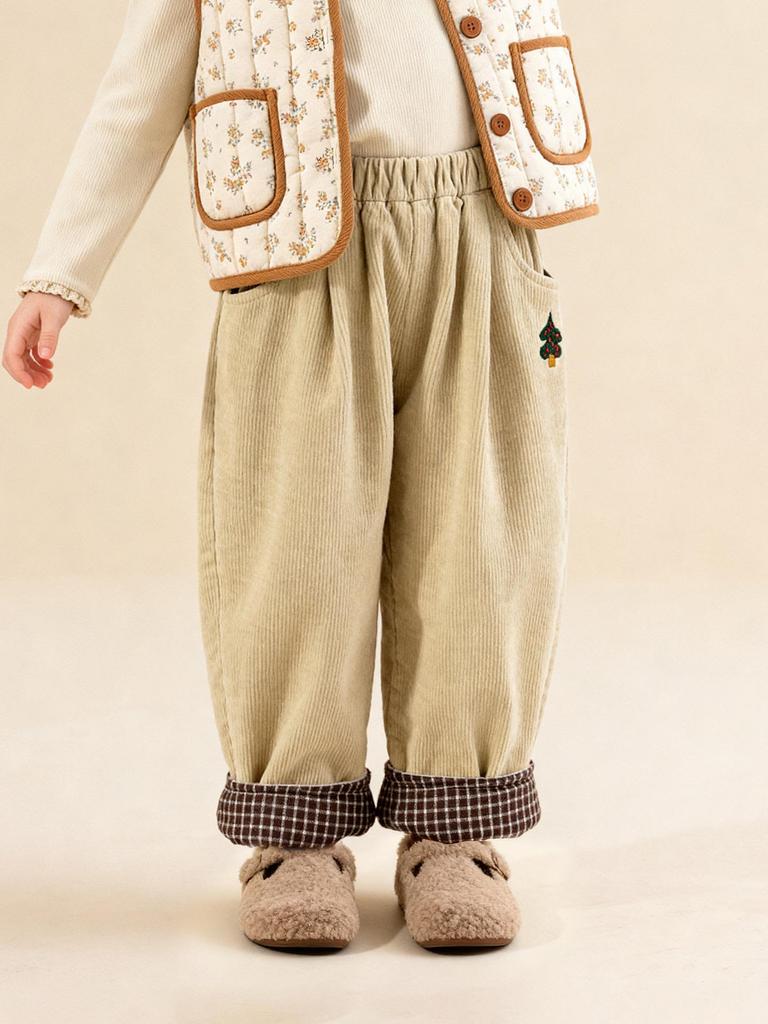 Winter 2025 Girls' Fleece-Lined Warm Casual Pants