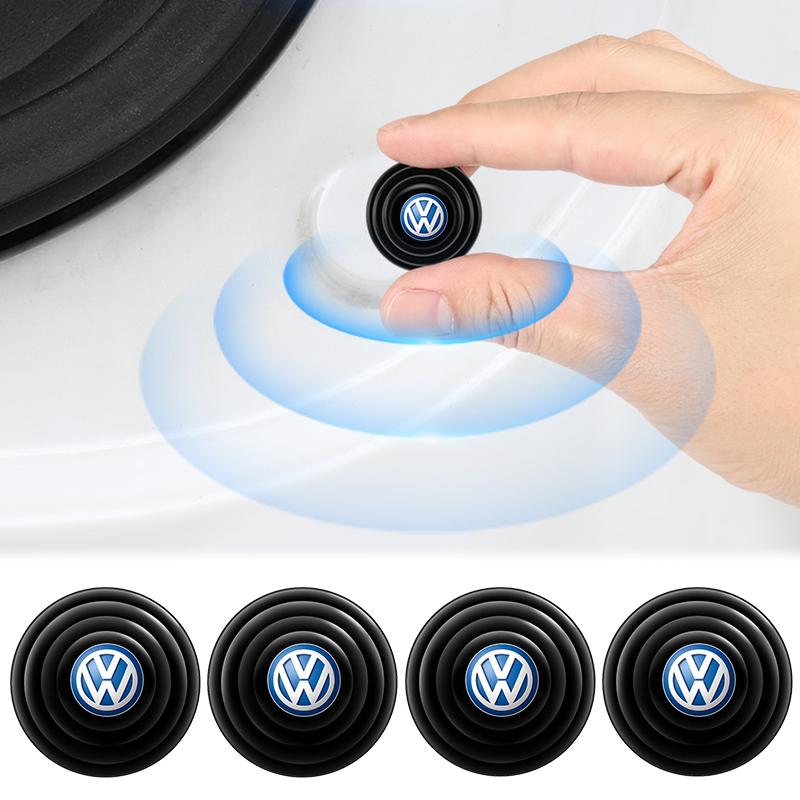 2026 Hot Valve Stems Caps 4Pcs Car Door Shock Trunk Protection Pad Auto Accessories For Volkswagen VW Golf Tiguan Jetta GTI Transporter P