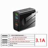 PD65W Schnellladegerät: 5V 5A Multi-Port-Adapter EU/US/UK mit PD + 3 USB-Anschlüssen