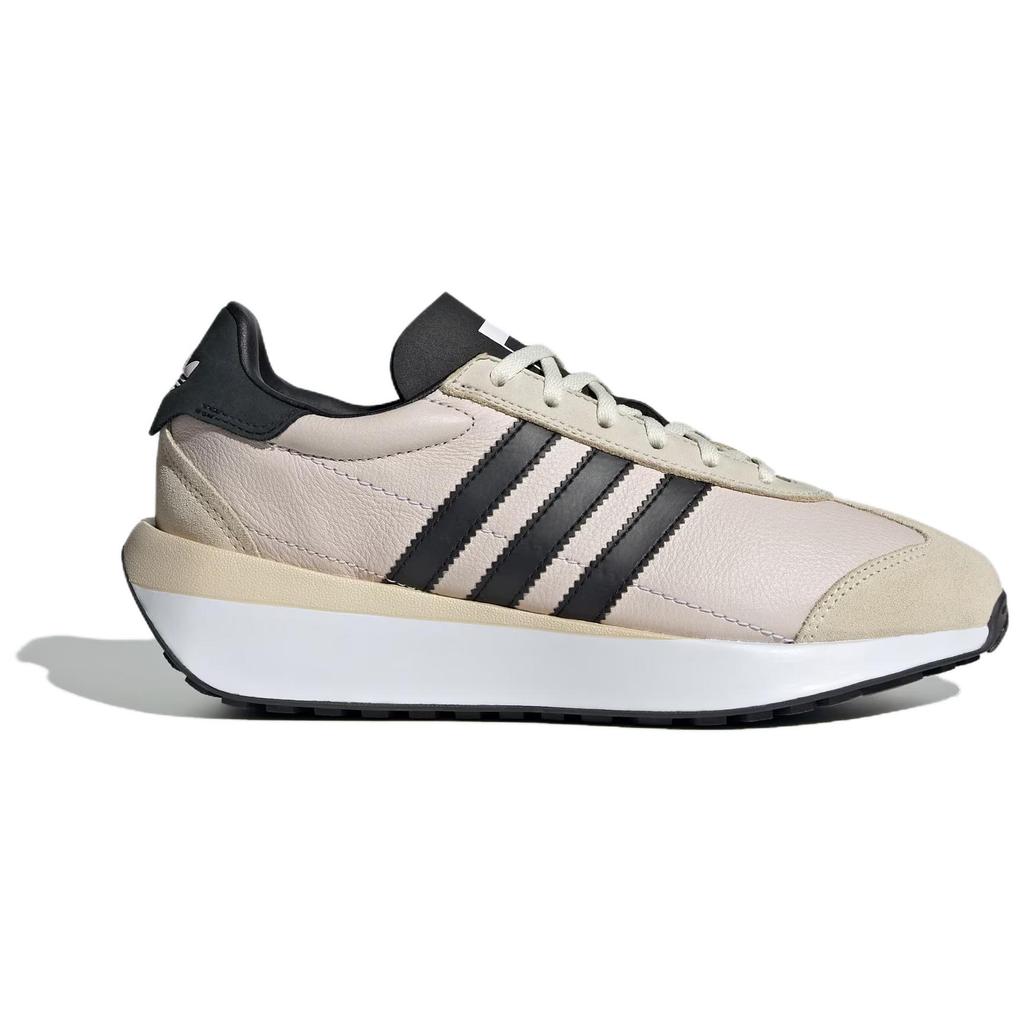 Adidas Originals Country Xlg Retro Comfortable Shock Absorption Non-Slip Low-Top Running Shoes Unisex Sneakers Beige Black IF9283