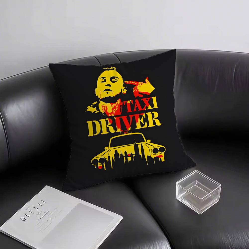 1pc Movie Taxi Driver Pillow Case Square Bedroom Sofa Leisure Comfort Cushion Car Living Room Home Decoration