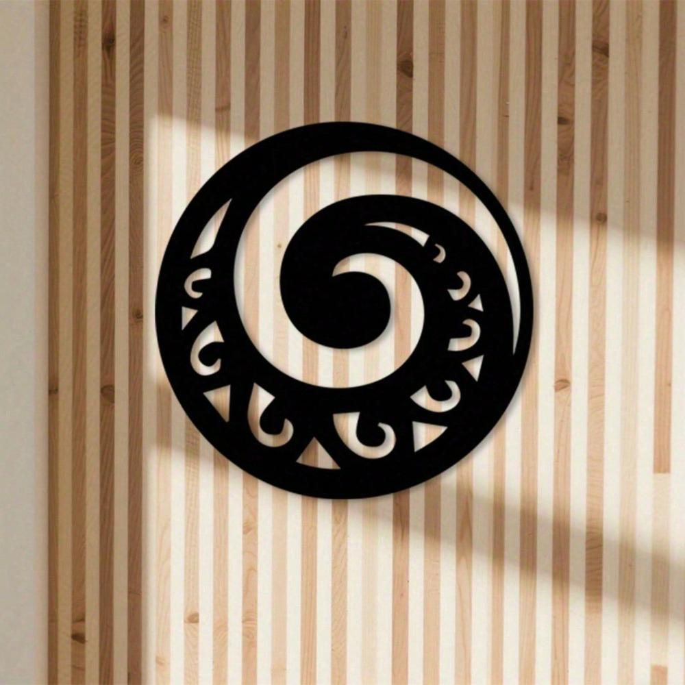 Hand Forged Iron Wall Art Ornament Black Scroll Design Living Room Bedroom Decor Unique Gift for Nature Lovers Indoor Gallery
