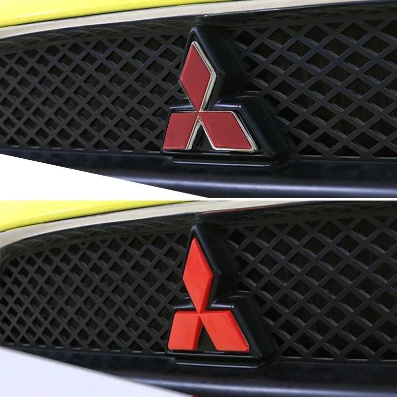 1 Stück ABS für Mitsubishi Lancer ASX Colt Pajero V7 Outlander Eclipse Delica EVO Auto Frontgrill Emblem Aufkleber Abdeckung Hinteres Emblem