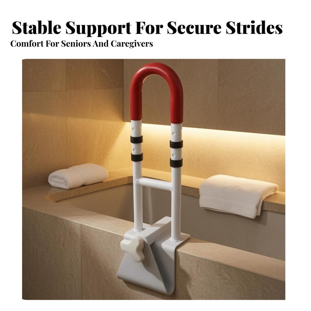 Bathtub Safety Rail with Clamp Non-Slip Durable for Elderly