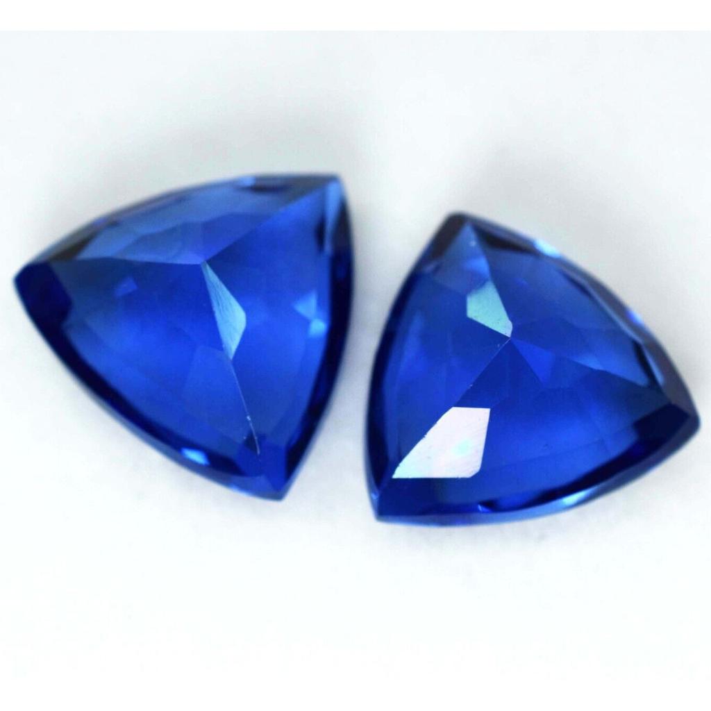 Natural Blue Trillion Cut Sapphire 17.00 Ct CERTIFIED Gemstone Loose Ring Size As-615423