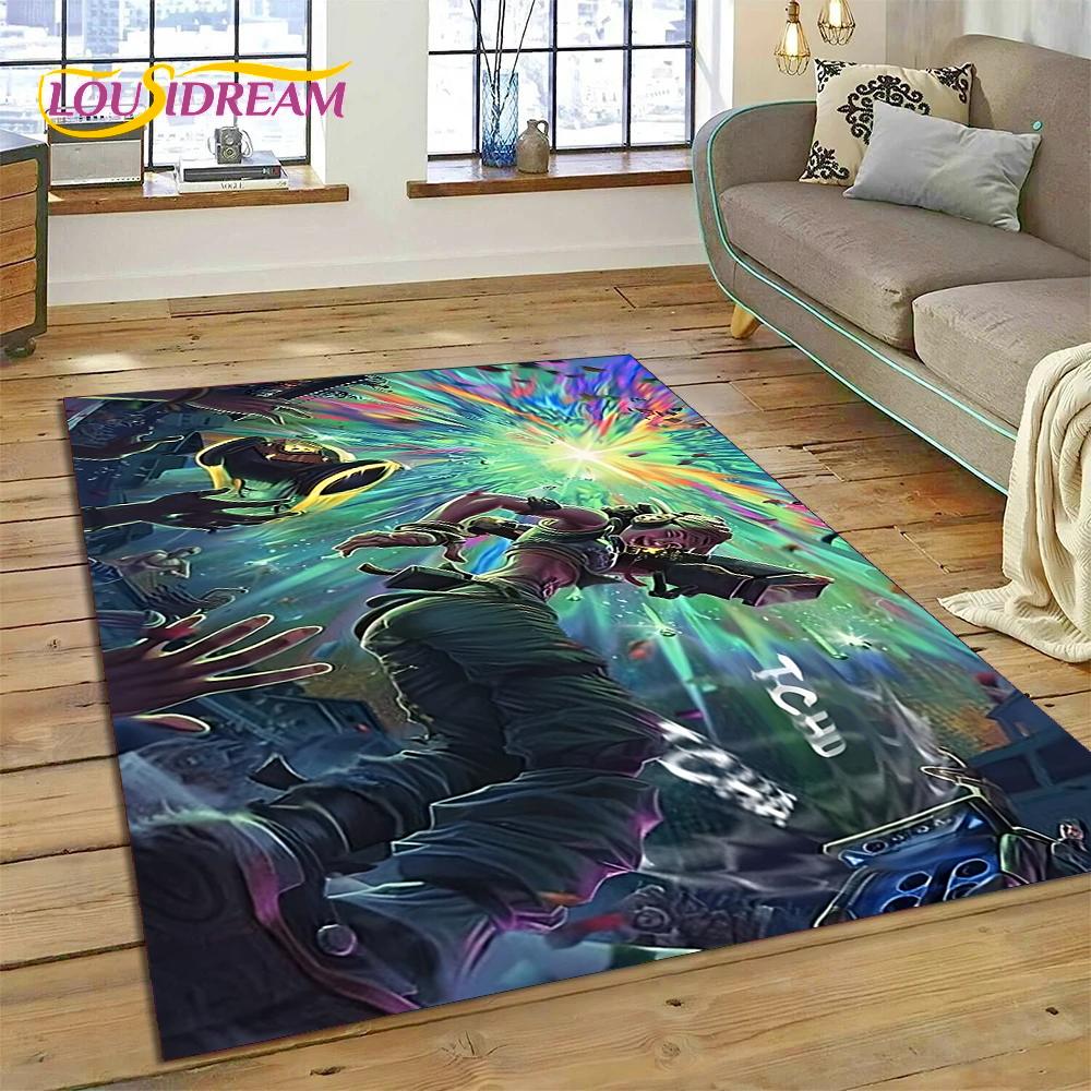 3D Nejnovější Kreslený Herní Koberec VALORANT pro Dekoraci Obývacího Pokoje Ložnice, Podlahová Rohožka Protiskluzová Dekorace pro Pohovku Rohožka Dárek Dítě