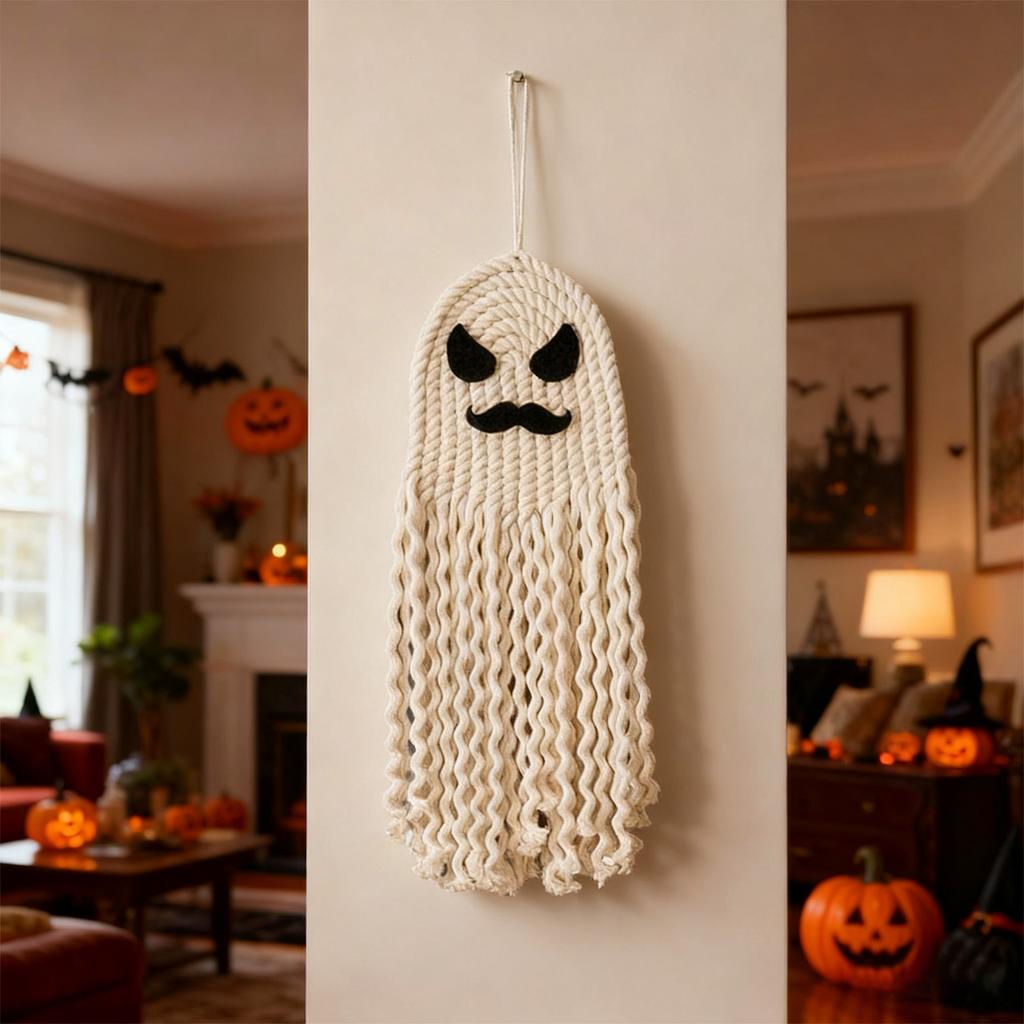 New Release! Halloween GhostTassel Hanging Decor - DurableFringe Design, Easy To Hang For Spooky Party Atmosphere | Wall Decor For Home Bar Shop.