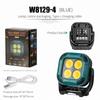 D5 Portable LED Spotlight Work Lantern Strong Light Flashlight Outdoor Camping Fishing Emergency Rechargeable Magnetic Work Lamp