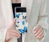 Ins Butterfly Cow 3d Bracelet Cute Cartoon Clear Couple Phone Case For Samsung Galaxy Flip3 Flip4 Z Flip 3 4 5g Back Cover Capa