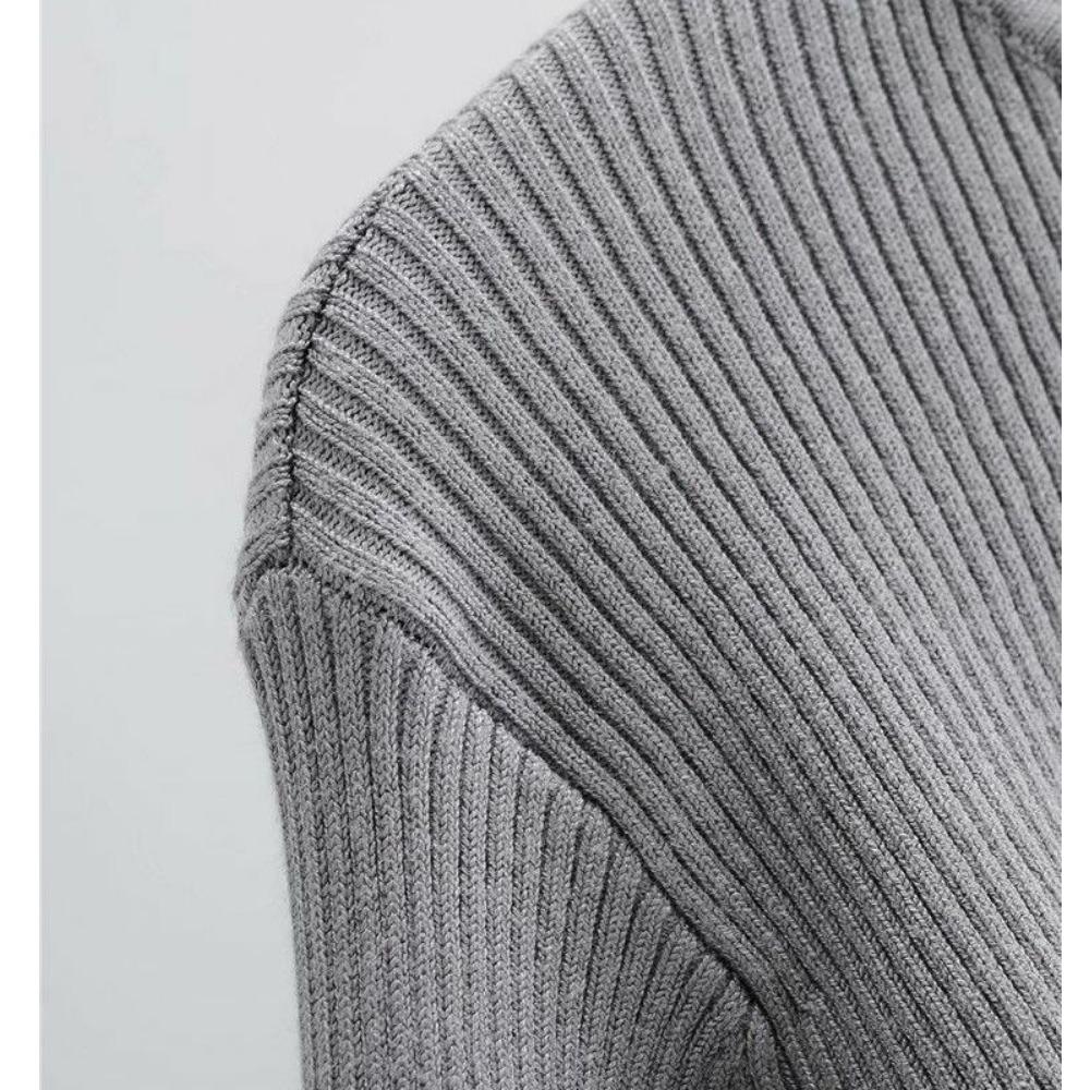 Women's Neck Ribbed Crop Top Pullover Long Sleeve Cropped T-Shirt Casual Boleros Shurgs Streetwear