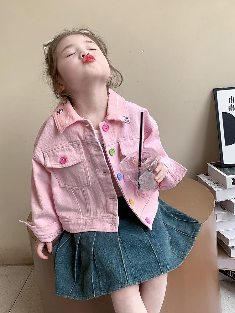 2025 Trendy Girls' Denim Jacket for Spring/Autumn - Baby & Toddler Fashion