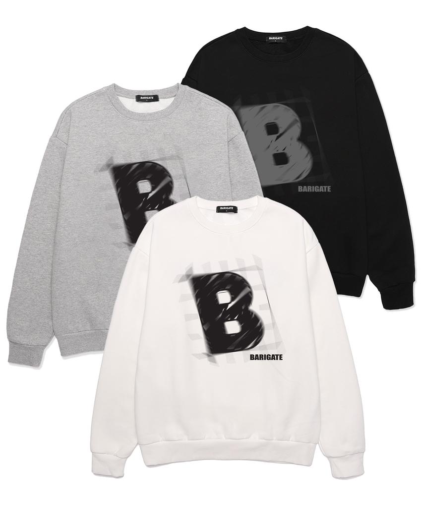 Baligeiteu B # Oversized Sweatshirt (Bls024) White (A Type)