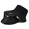 Spring and Summer Polyester Cartoon Print Bucket Hat Fisherman Hat Outdoor Travel Sun Cap for Men and Women 186
