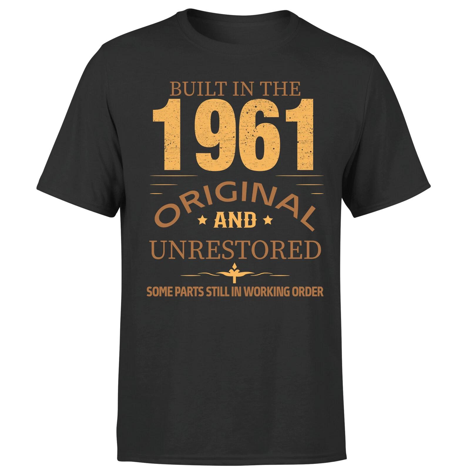 65th Birthday Gift T-shirt Original And Unrestored 1961 Mens Tee Top XL