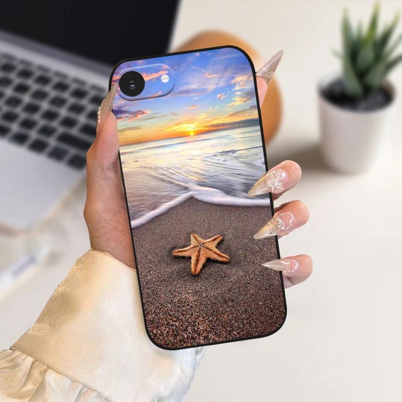 Case For iPhone SE4 Fashion Color Painted Soft Silicone Phone Coque Cover For Apple iPhone 16e 5G A3409 A3408 Shockproof Cases