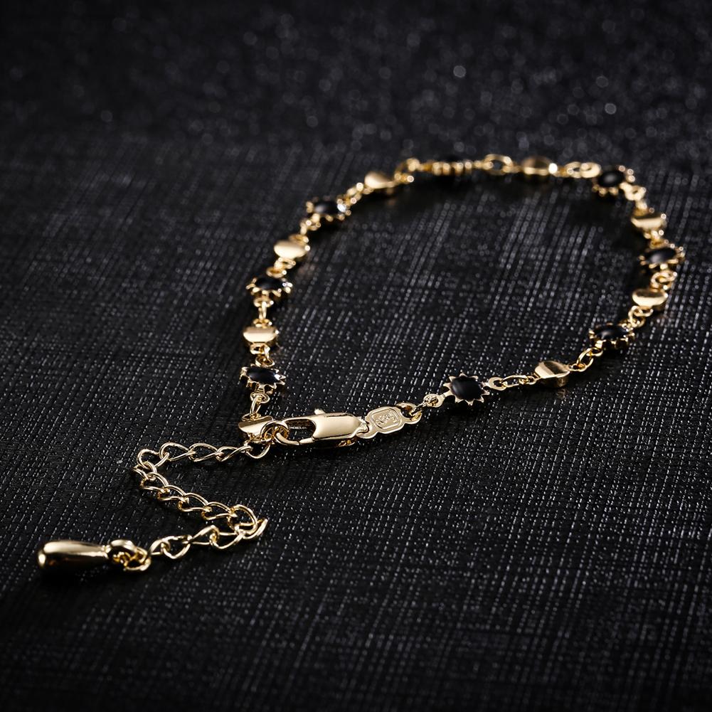 Women Exquisite Unique Colorful Sawtooth Design Hollow-out Bracelet Delicate Hand Chain