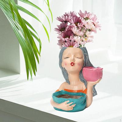 Vase Statue Flower Pots Bonsai Pot Arrangement for Desktop Decoration