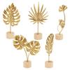 Goldenes Ginkgoblatt Feder Dekoration Kreatives Licht Luxus Metallhandwerk Ornament Desktop Pflanzen Skulptur Heim Büro Party Dekor